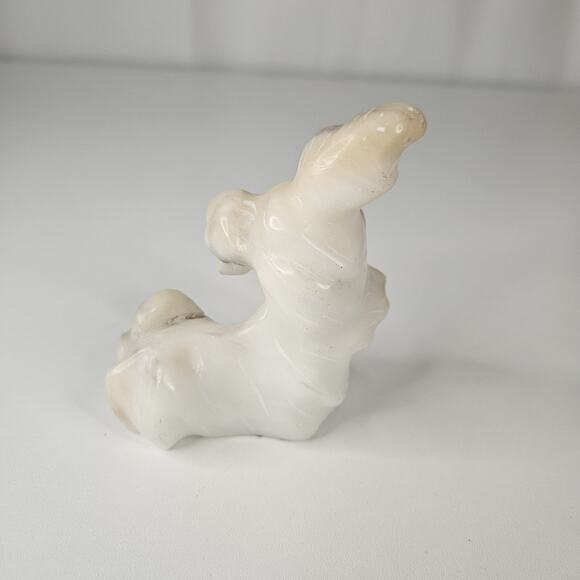 Vintage Alabaster Stone Dog Scottish Terrier Mid-century Signed 3.5" - Picture 3 of 8